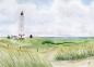 Preview: Postcard DIN-A6 Blåvand Blavand path to the lighthouse DK02